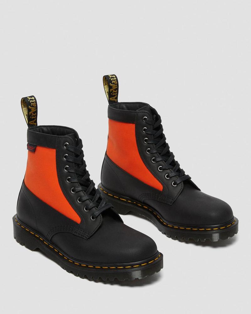 Black Men's Dr Martens 1460 Panel Made in England Leather Lace Up Boots | CA 521SGL